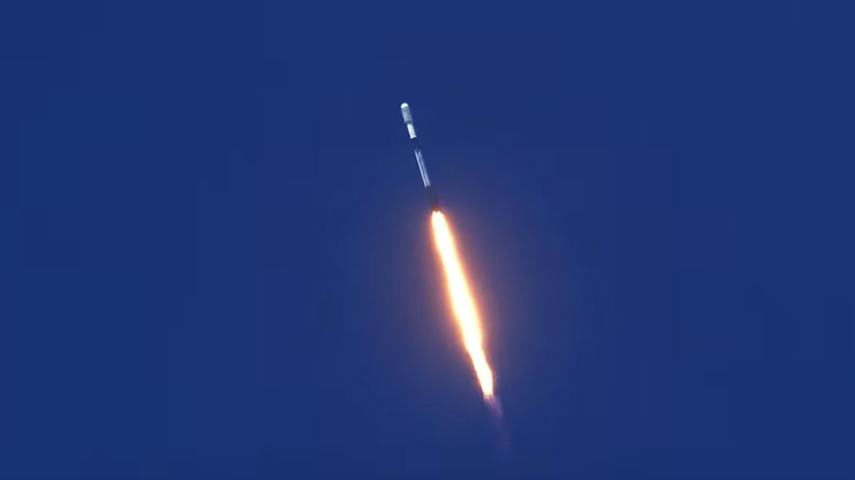 A SpaceX Falcon 9 rocket launches from Vandenberg Space Force Base on Friday, carrying 51 of the aerospace company’s Starlink satellites into orbit.