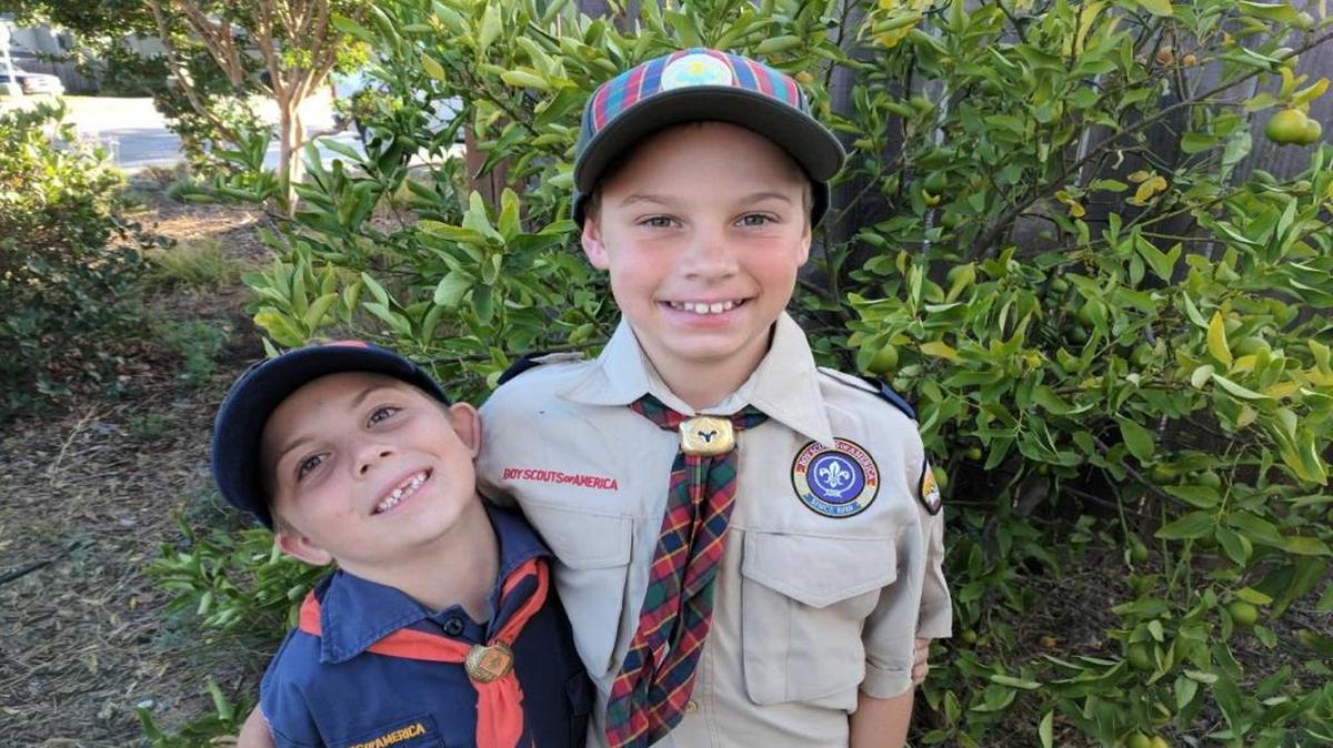 Brothers Luke, 6, left, and Noah Kragenbrink, 9, of San Luis Obispo rushed to get help when their grandmother passed out at Lopez Lake on Sunday, October 1, 2017.