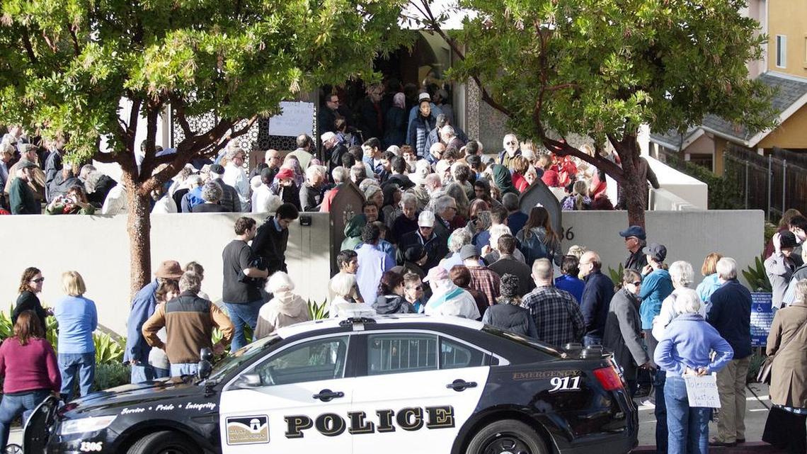 A rally in support of the Muslim community was held Friday at the Mosque of Nasreen in San Luis Obispo.