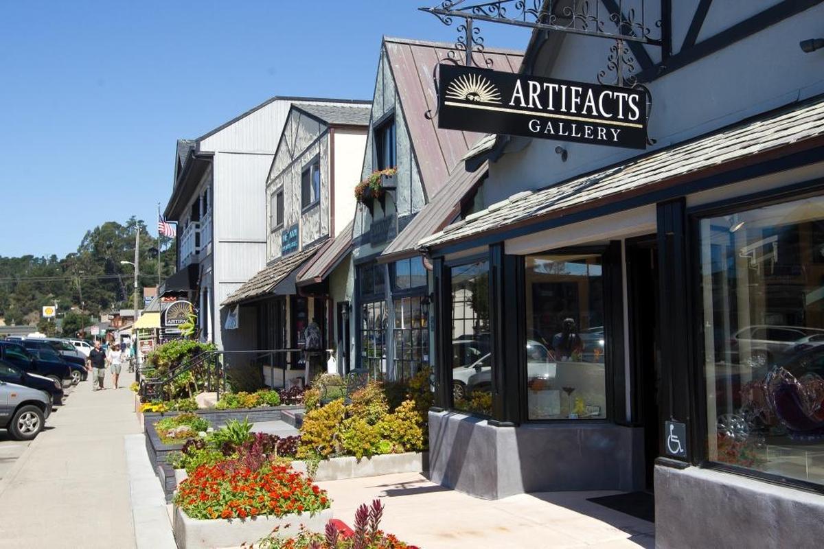 Cambria’s West Village is a fine spot for window shopping or perusing a gallery or two.