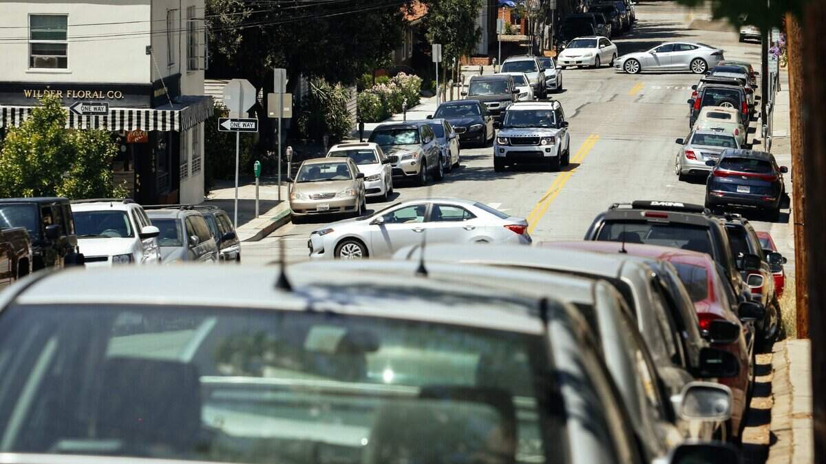 Parked cars line Chorro Street, one of several streets to be impacted by upcoming construction.