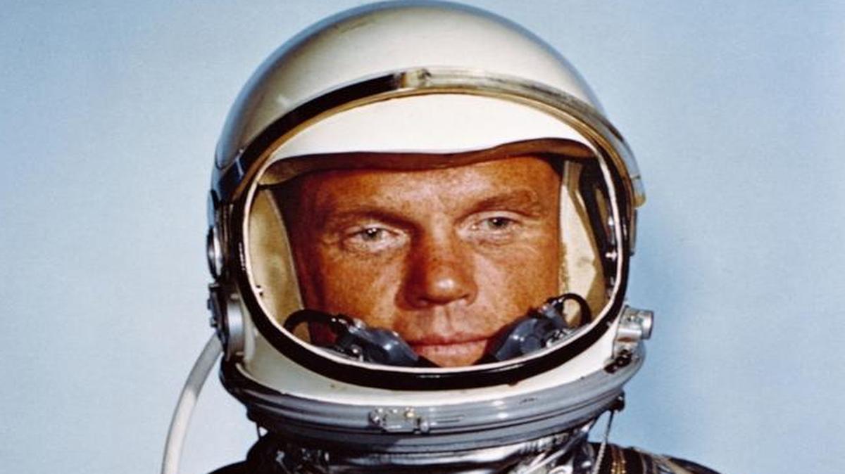 John Glenn was a symbol of the space age as the first American to orbit Earth. He went on to become a national political figure representing Ohio in the Senate and died Thursday at 95. This undated photo shows astronaut John Glenn in his Mercury flight suit.