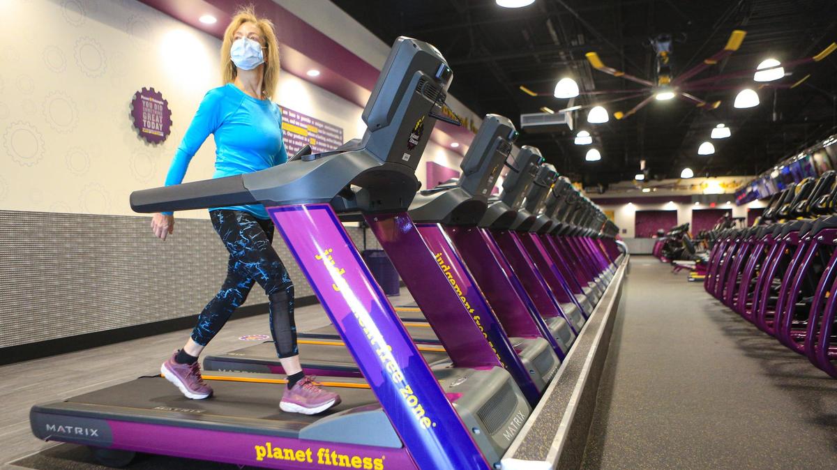 Meryl Tripodi enjoys being back at a Planet Fitness in Arroyo Grande in 2021.