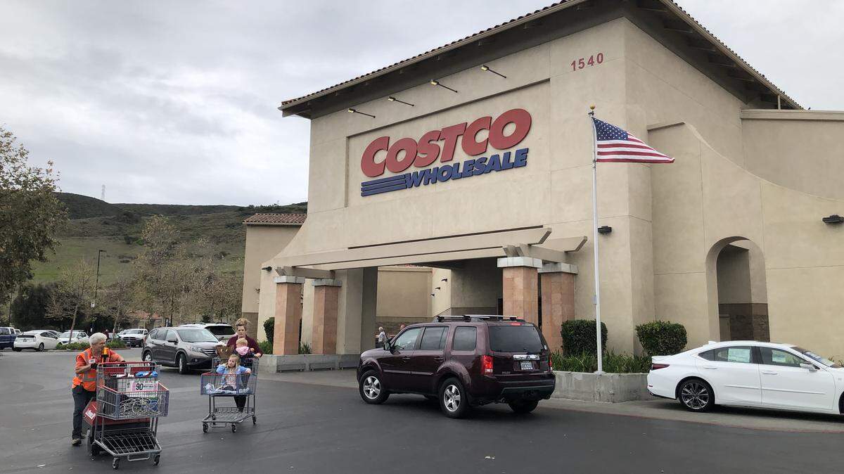 Costco shoppers seen leaving the store in San Luis Obispo.