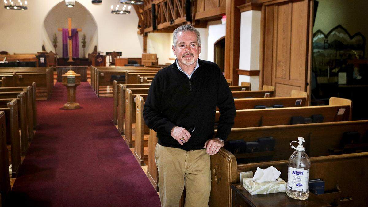 Rev. John D’Elia, interim pastor at First Presbyterian Church of San Luis Obispo, is conducting services online, and the church is calling members to check in during the ongoing coronavirus pandemic.