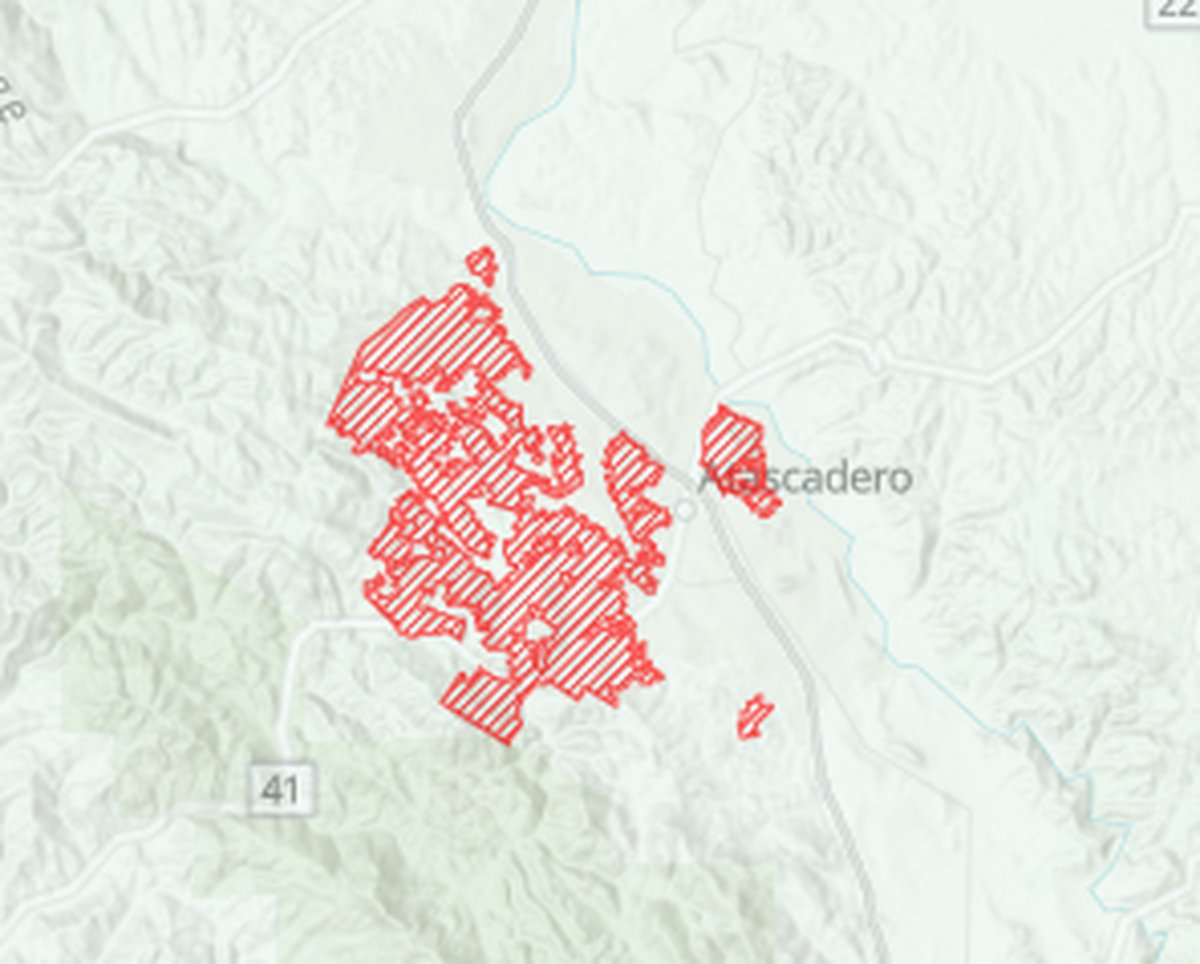 Cal Fire’s 2011 map for Atascadero shows 6,213 acres in the very high fire hazard severity zone.