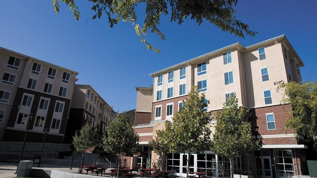 A Cal Poly student in February found his Poly Canyon Village apartment door defaced with swastikas and racial and homophobic slurs.