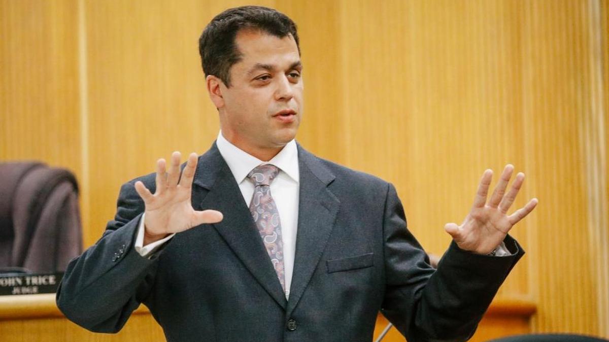 Defense attorney Matthew Guerrero makes opening statements in the murder trial of James Lypps in 2016. Lypps was acquitted following a nearly month-long trial. Guerrero was appointed San Luis Obispo County Superior Court judge Friday.