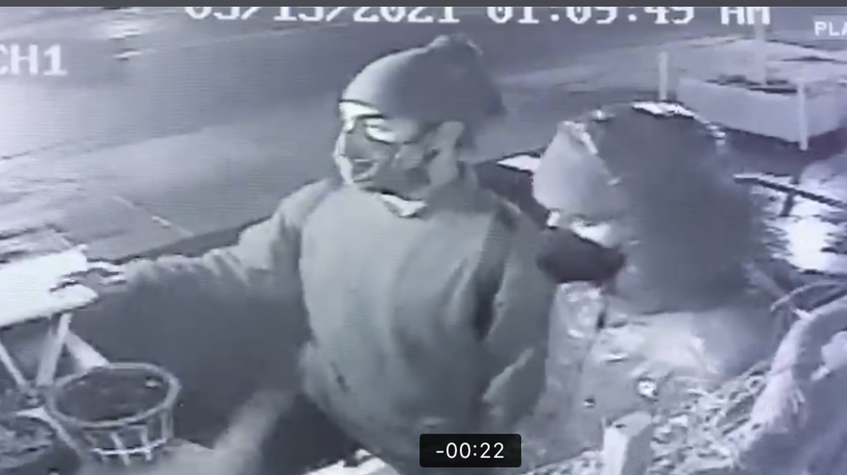 Paso Robles police are searching for two suspects who broke into the Economy Inn office and attacked the clerk during an attempted robbery. The suspects were captured on a surveillance camera standing outside the motel office and then kicking in the door.