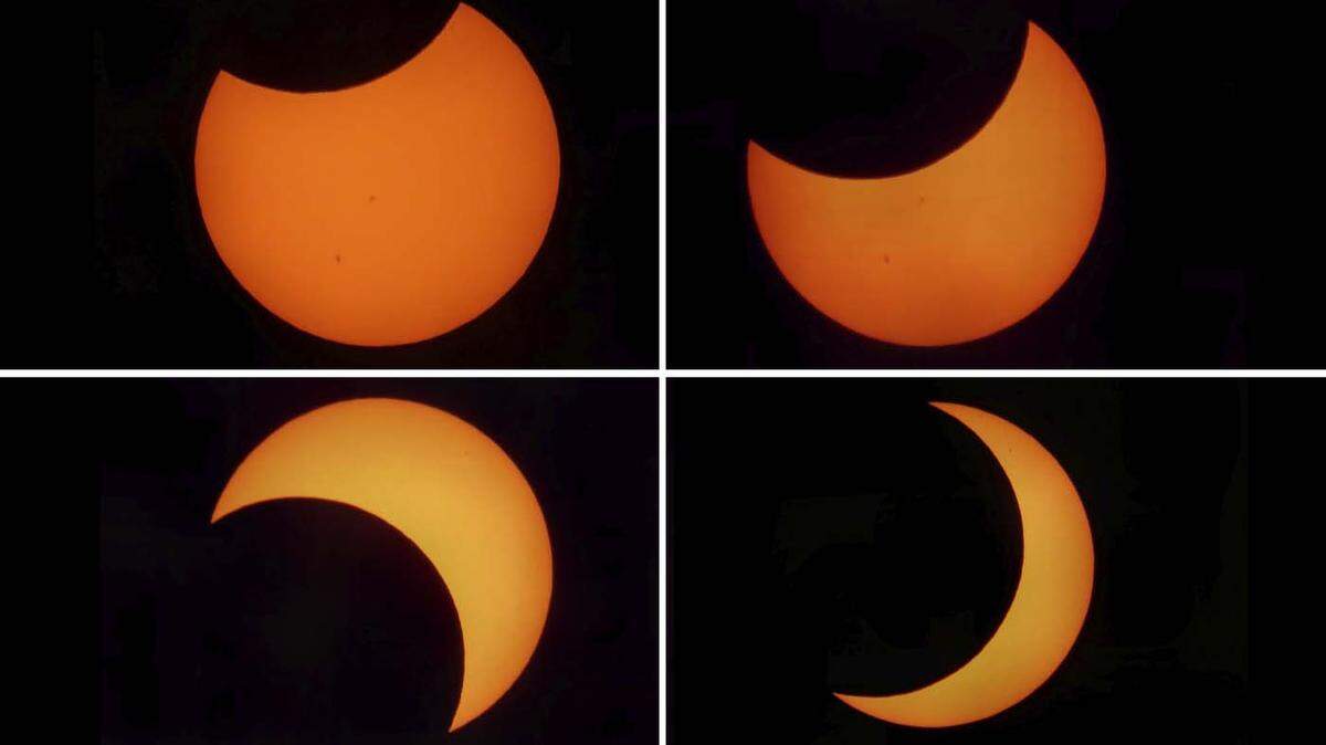 The annular solar eclipse was visible from San Luis Obispo County on Oct. 14, 2023. It reached about three-quarters of the way, creating a glowing crescent.