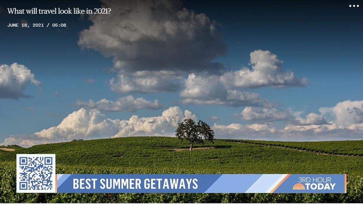 The Today Show included Paso Robles in a segment on the “Best Summer Getaways” for 2021.