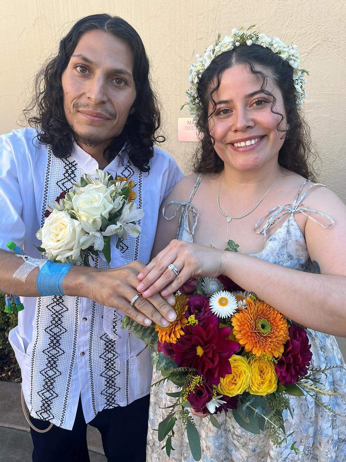 French Hospital Medical Center patient Tomás Hernández married his fiancée Kassandra Salcedo at the hospital’s chapel on Oct. 9, 2024.