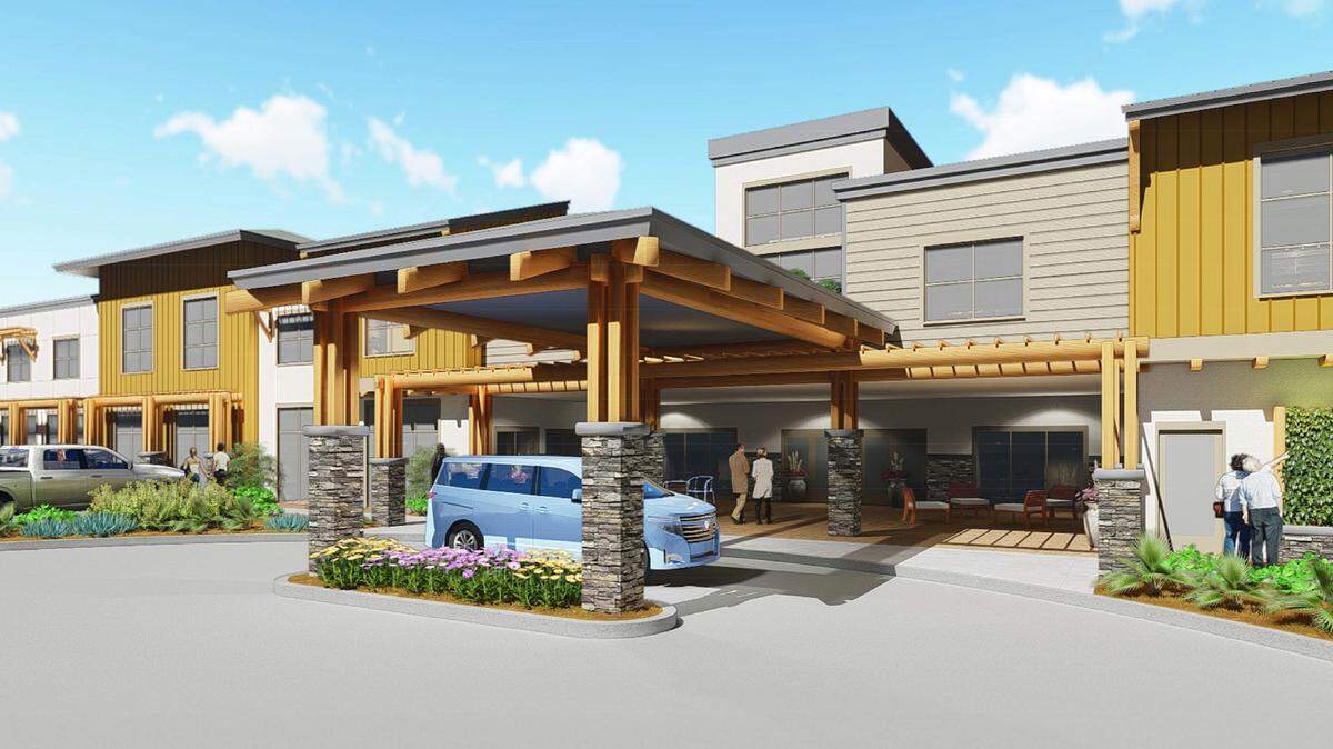This rendering  shows a proposed assisted-living center near Tank Farm Road in San Luis Obispo.