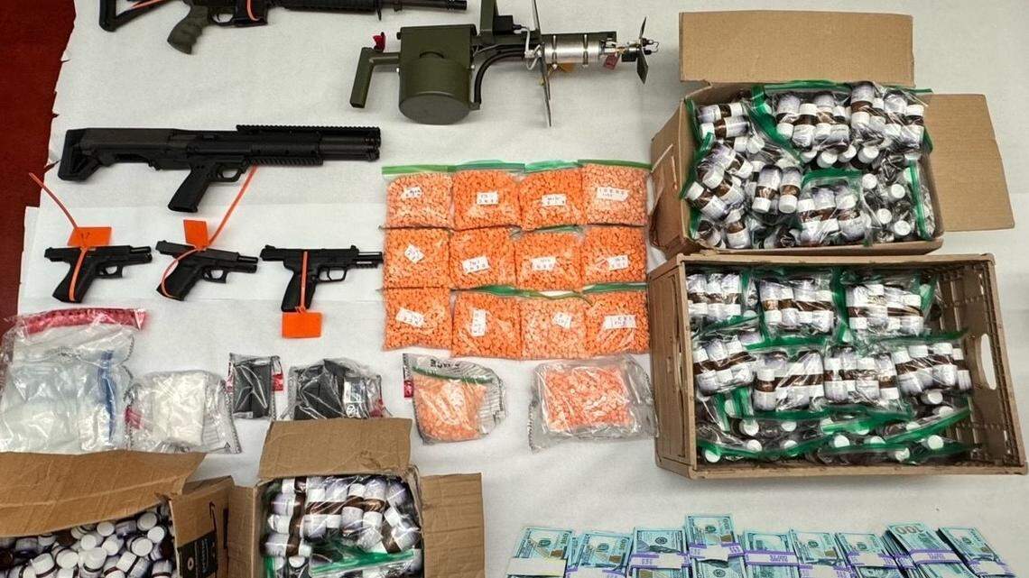 The San Luis Obispo County Sheriff’s Office’s Special Operations Unit has seized 55 pounds of drugs, 149 guns and a flamethrower so far this year, the agency announced on Aug. 8, 2024.