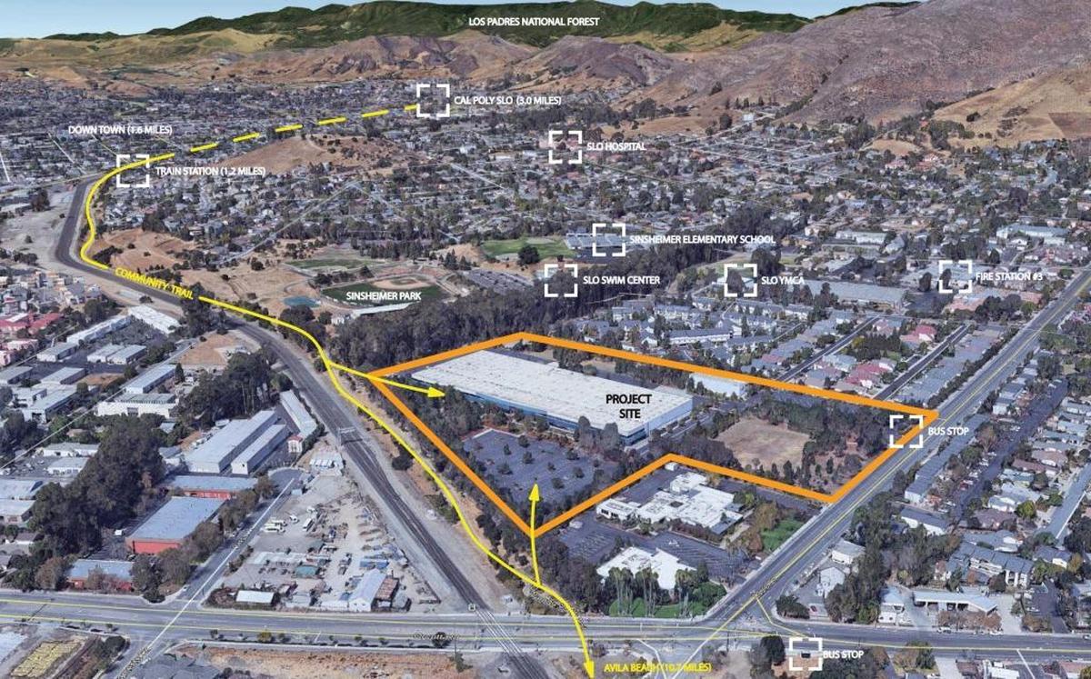The property is located on Laurel Lane near Sinsheimer Park and is adjacent to a bike path that would link residents to downtown and Cal Poly.