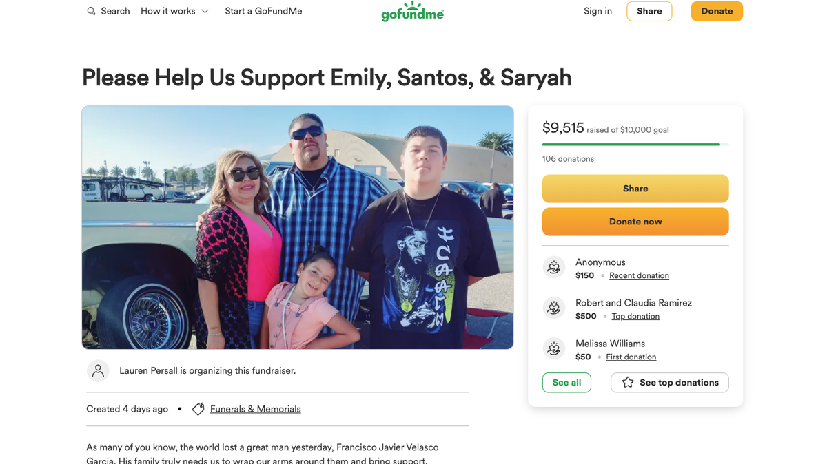 A GoFundMe account is raisiing money for the the family of 33-year-old Francisco “Javi” Garcia of Nipomo, who died on June 22, 2023, after he fell off a cliff at Pirate’s Cove.