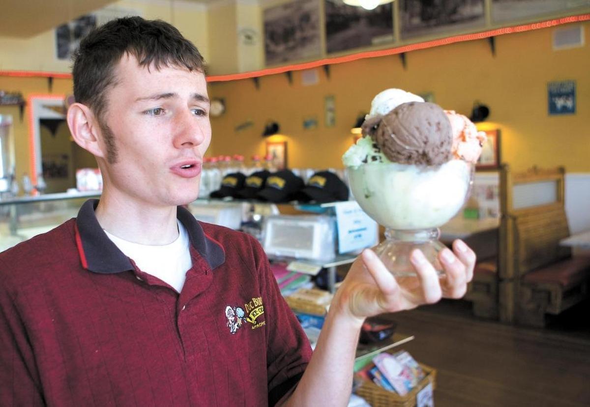 A giant bowl of ice cream at Doc Burnstein’s.