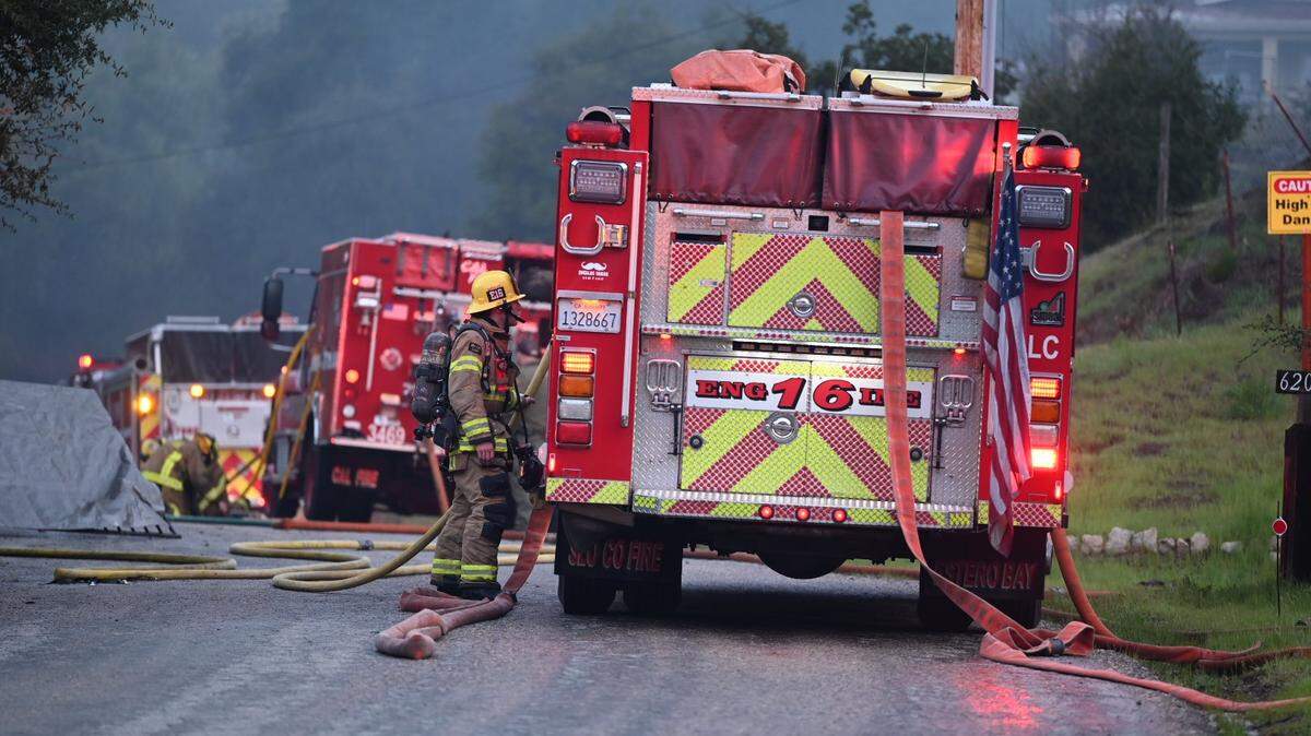 A fire burned major parts of a home on Toro Creek Road in Atascadero on March 2, 2025.