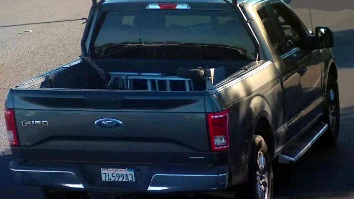 A suspect in a bank robbery Monday morning, Nov. 27, 2023, in Santa Maria drives a Ford F150 truck, according to police.