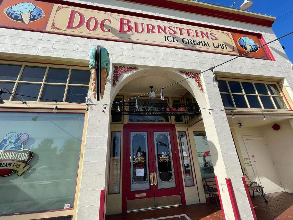A sign posted on the door of the Arroyo Grande parlor said Doc Burnstein’s Ice Cream Lab was “closed indefinitely.”