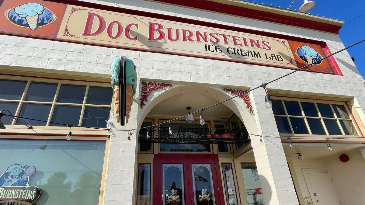 A sign on the door of the Arroyo Grande parlor says Doc Burnstein’s Ice Cream Lab is “closed indefinitely.”