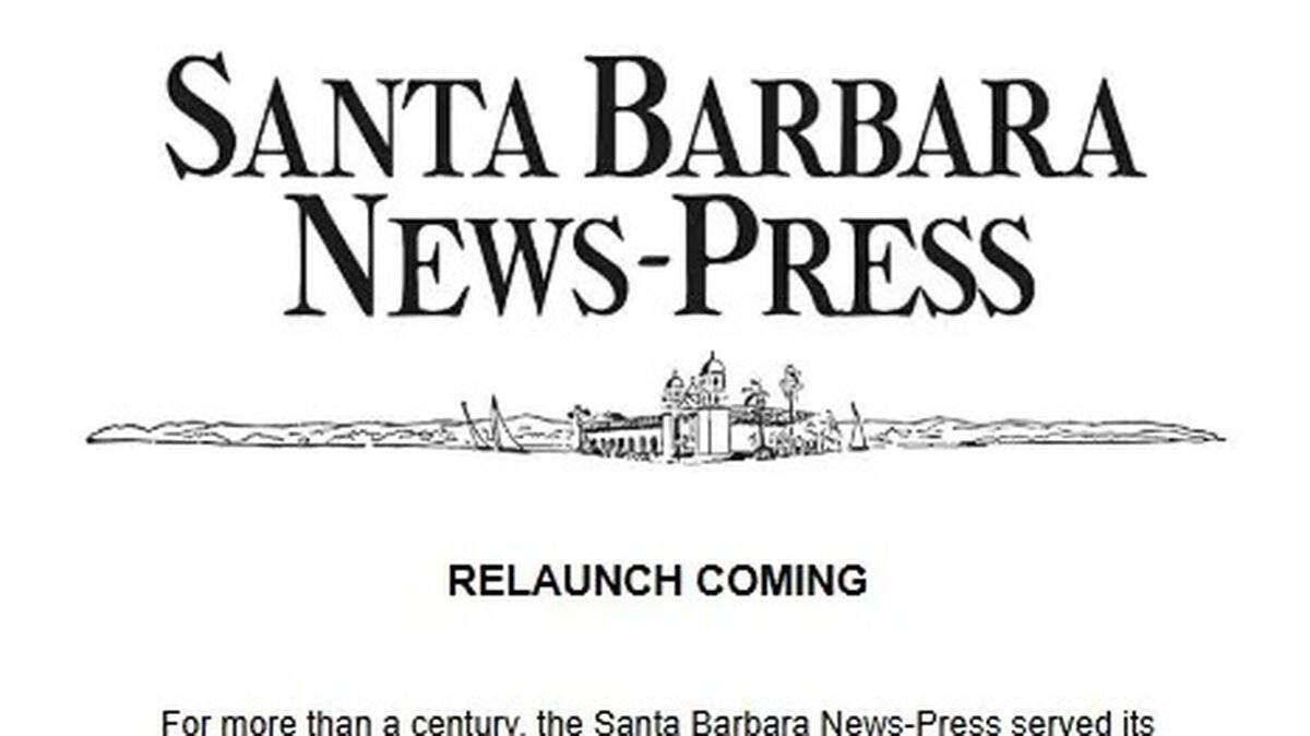 The Santa Barbara News-Press website as seen on Wednesday.