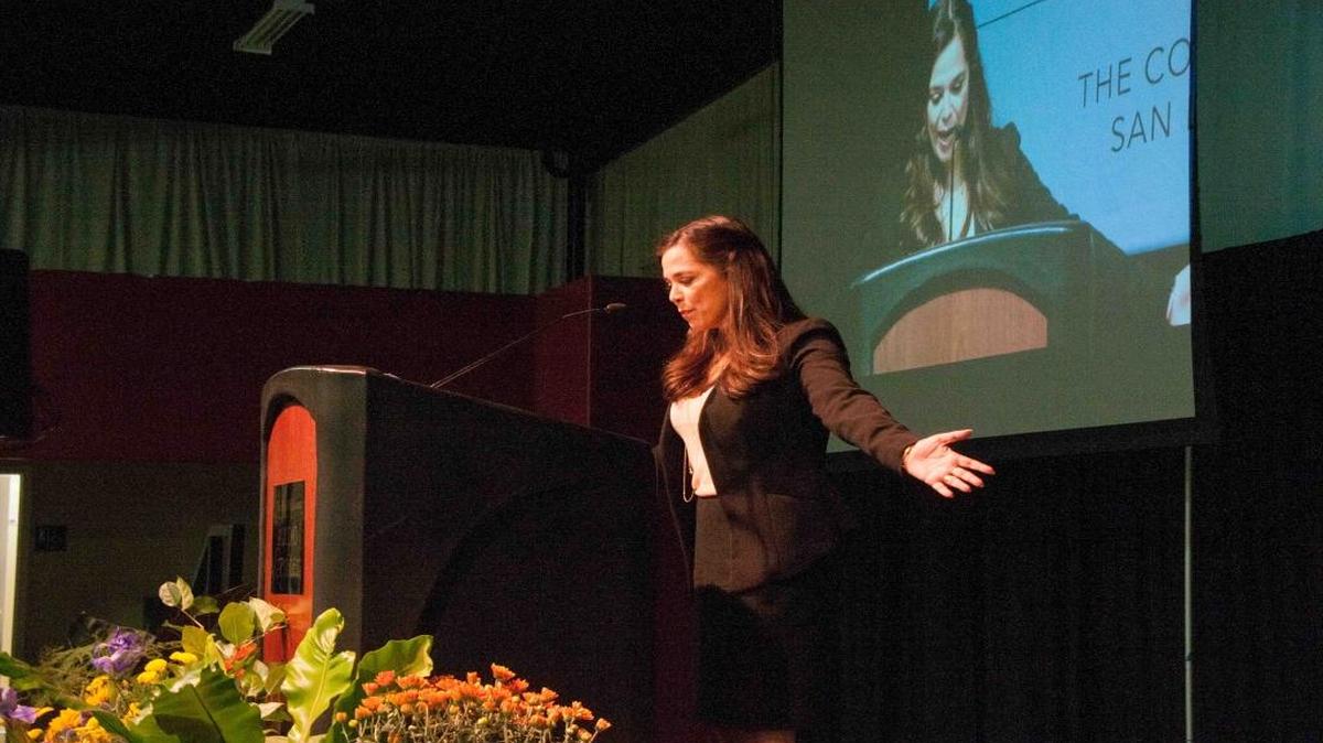 Activist and filmmaker Kamala Lopez, the keynote speaker at the Women’s Legacy Fund annual luncheon Thursday, discussed the failure of current laws to protect women. She produced the award-winning documentary film, “Equal Means Equal.”