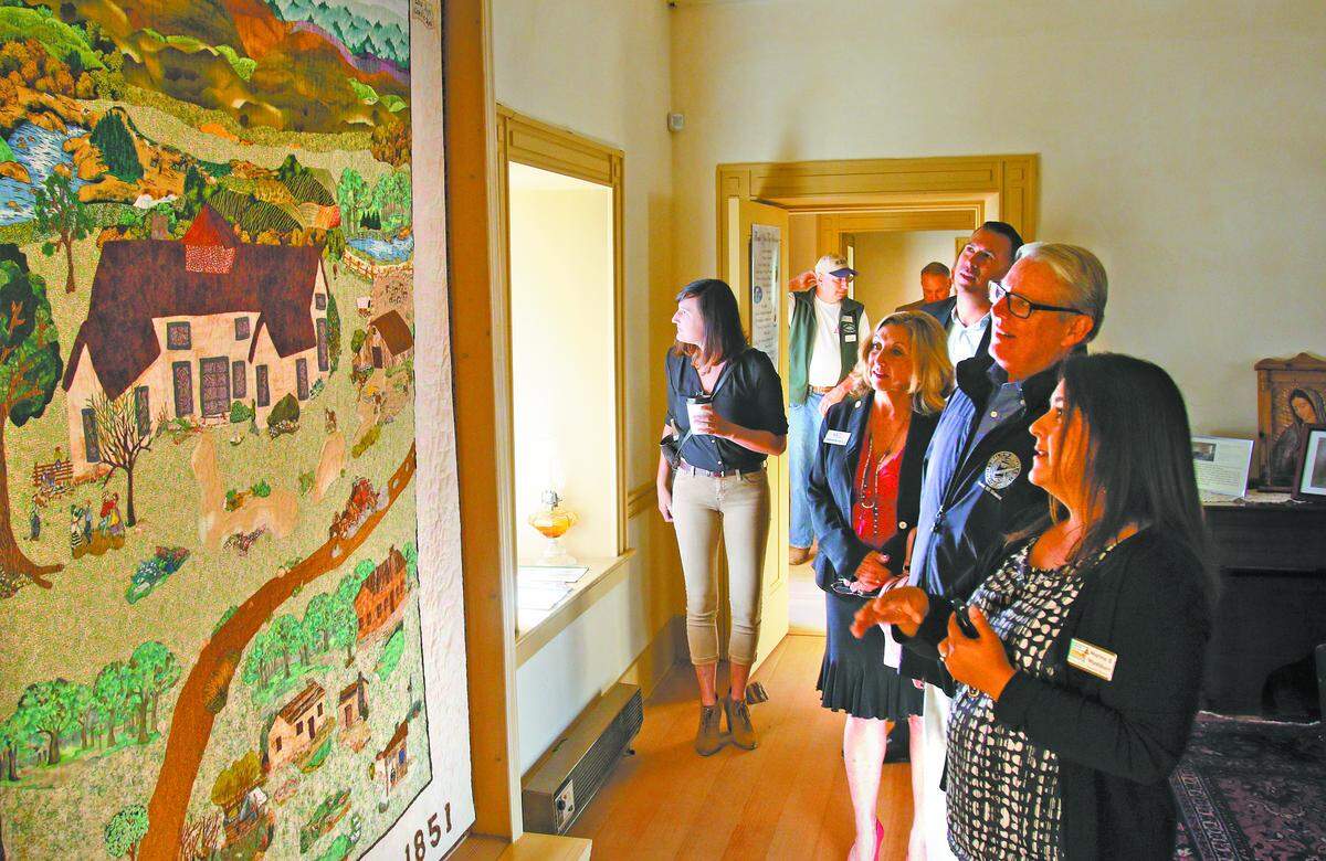 State Senate Majority Leader Bill Monning toured the historic Dana Adobe in Nipomo in 2015. Outgoing executive director Marina Washburn led the tour.