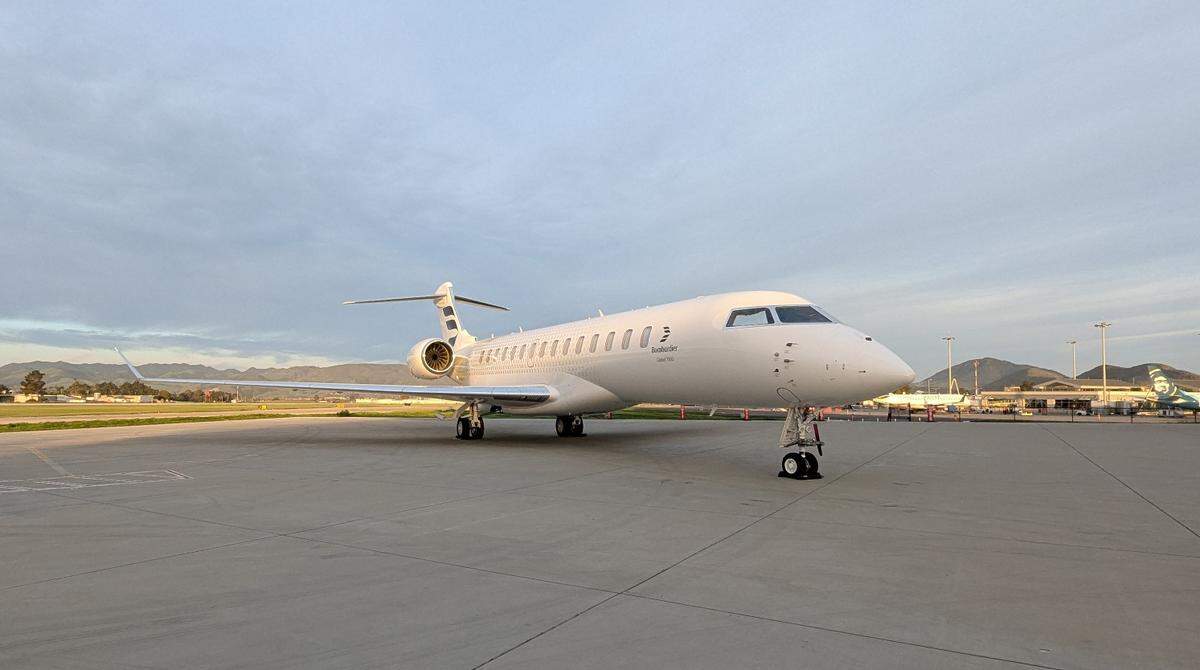 A Bombardier Global 7500 jet took off from the San Luis Obispo County Regional Airport on Thursday, Feb. 28, 2025, attempting to set the speed record for a flight between the area and London.