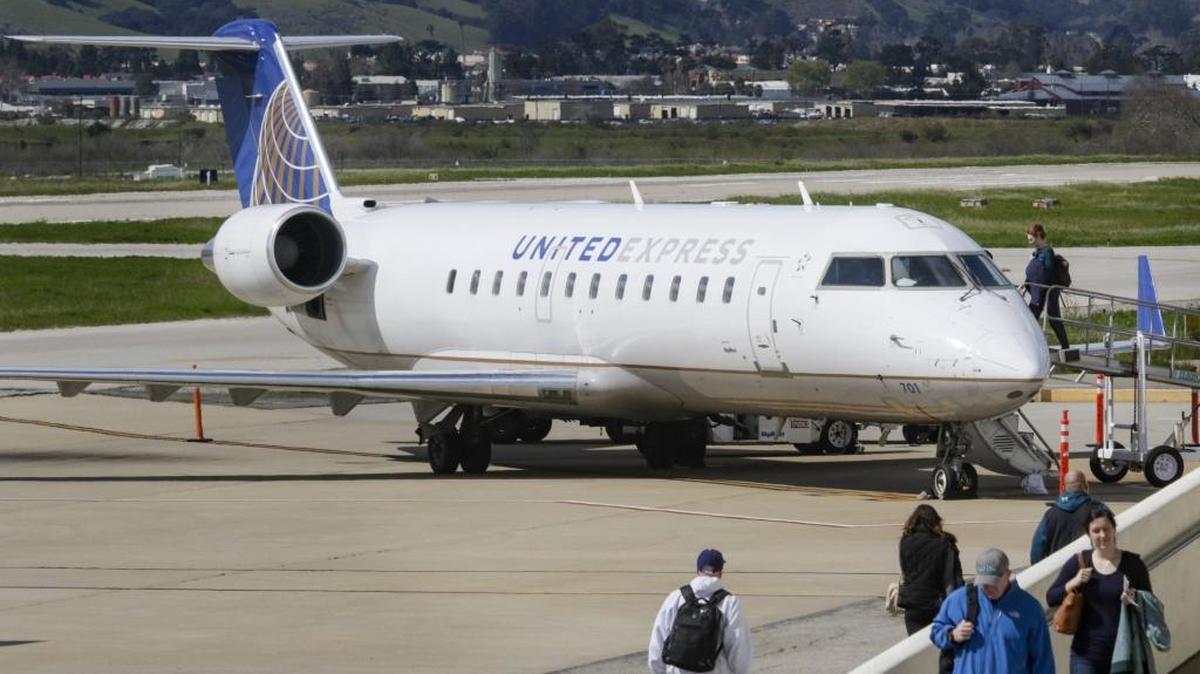 A United Express airplane at San Luis Obispo County Regional Airport. United has announced it will add flights to Denver, Colo., from San Luis Obispo in June 2017.