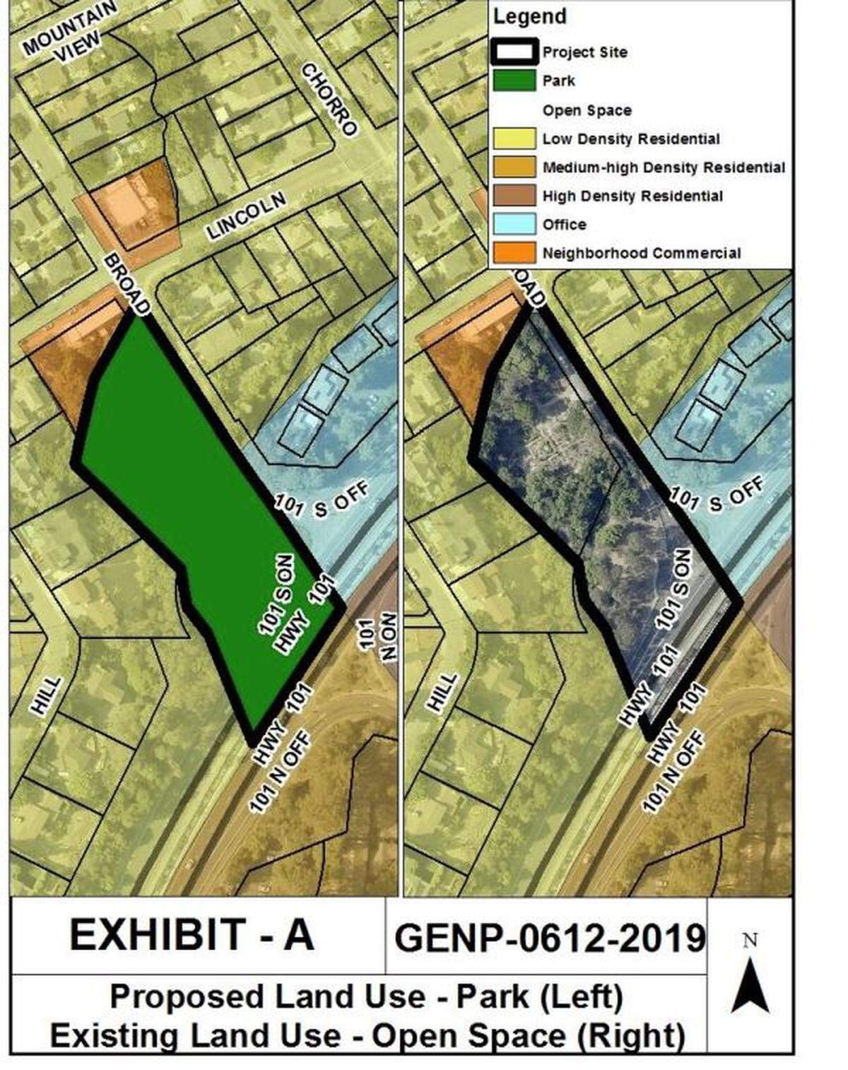SLO’s aerial map for its new North Broad Street Neighborhood Park