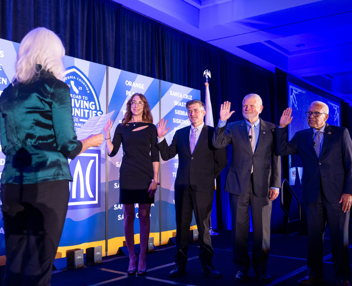 San Luis Obispo County Supervisor Bruce Gibson was sworn in as the president of the California State Association of Counties on Thursday, Nov. 16, 2023.