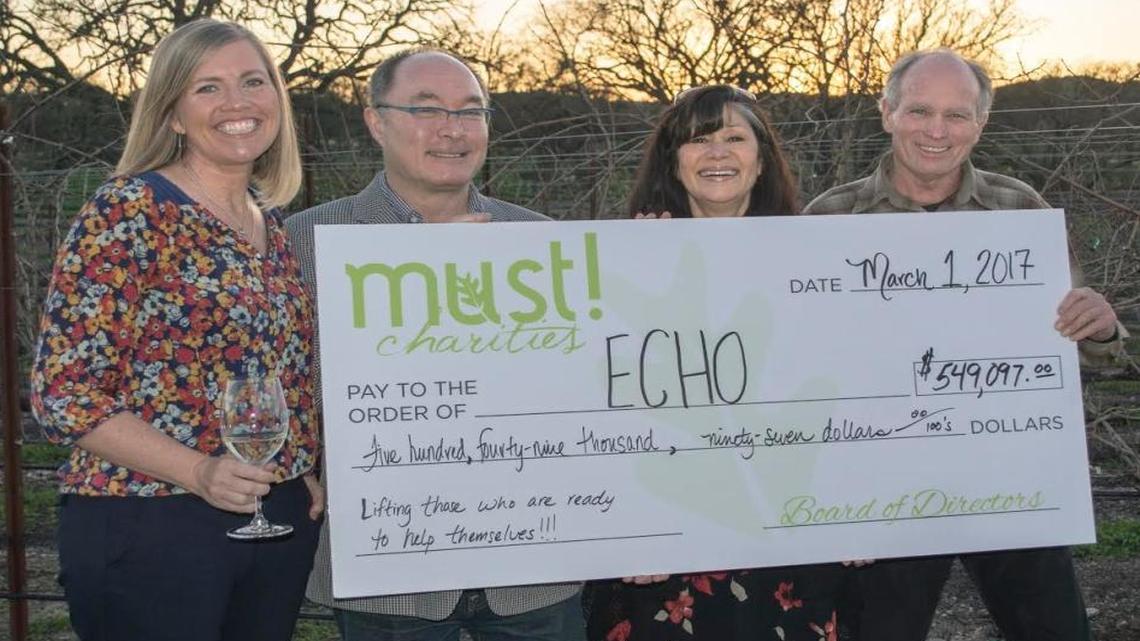 The Atascadero non-profit must! charities celebrates its $500,000 partnership with El Camino Homeless Organization, or ECHO, which it announced on Wednesday, March 1, 2017.