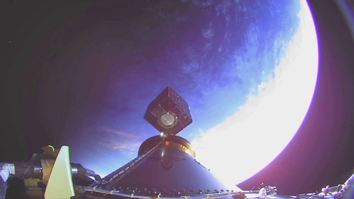 Against the backdrop of the Earth, Firefly Aerospace’s Alpha FLTA003 successfully deployed the VICTUS NOX satellite into orbit after launching Sept. 14 at 7:28 p.m. from Space Launch Complex 2 West at Vandenberg Space Force Base.