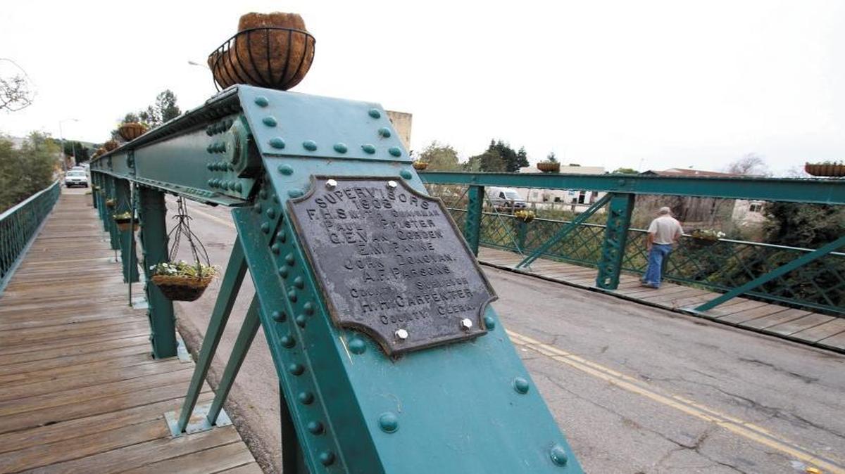 The truss structure that gave Bridge Street in Arroyo Grande its name is 109 years old. The City Council is considering rehabilitating the old bridge rather than replacing it.