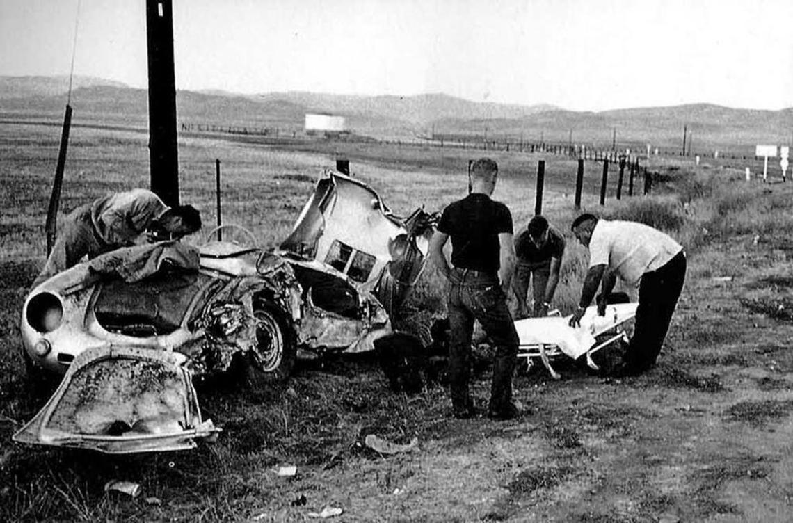 The scene of James Dean’s fatal crash on Sept. 30, 1955, is today a ranch field. The nearby intersection at Highway 41 and 46 remains a hotspot for collisions, however.