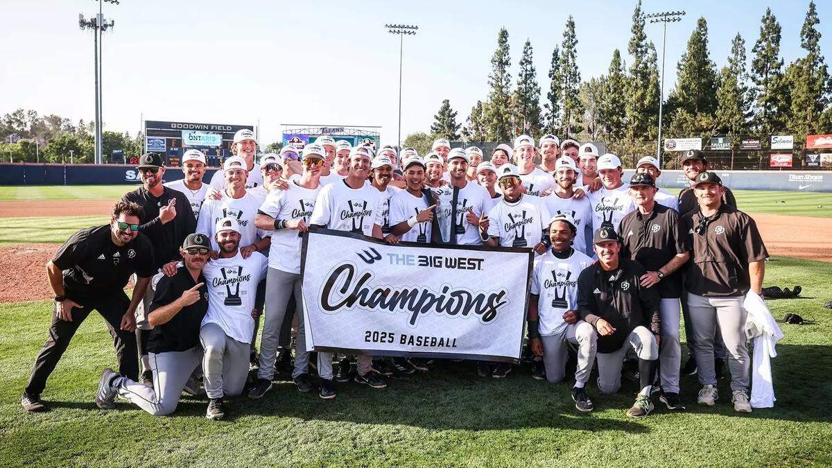 The Cal Poly baseball team beat UC Irvine 6-4 on Sunday, May 25, 2025, to win the Big West Baseball Championship at Goodwin Field on the campus of Cal State Fullerton.