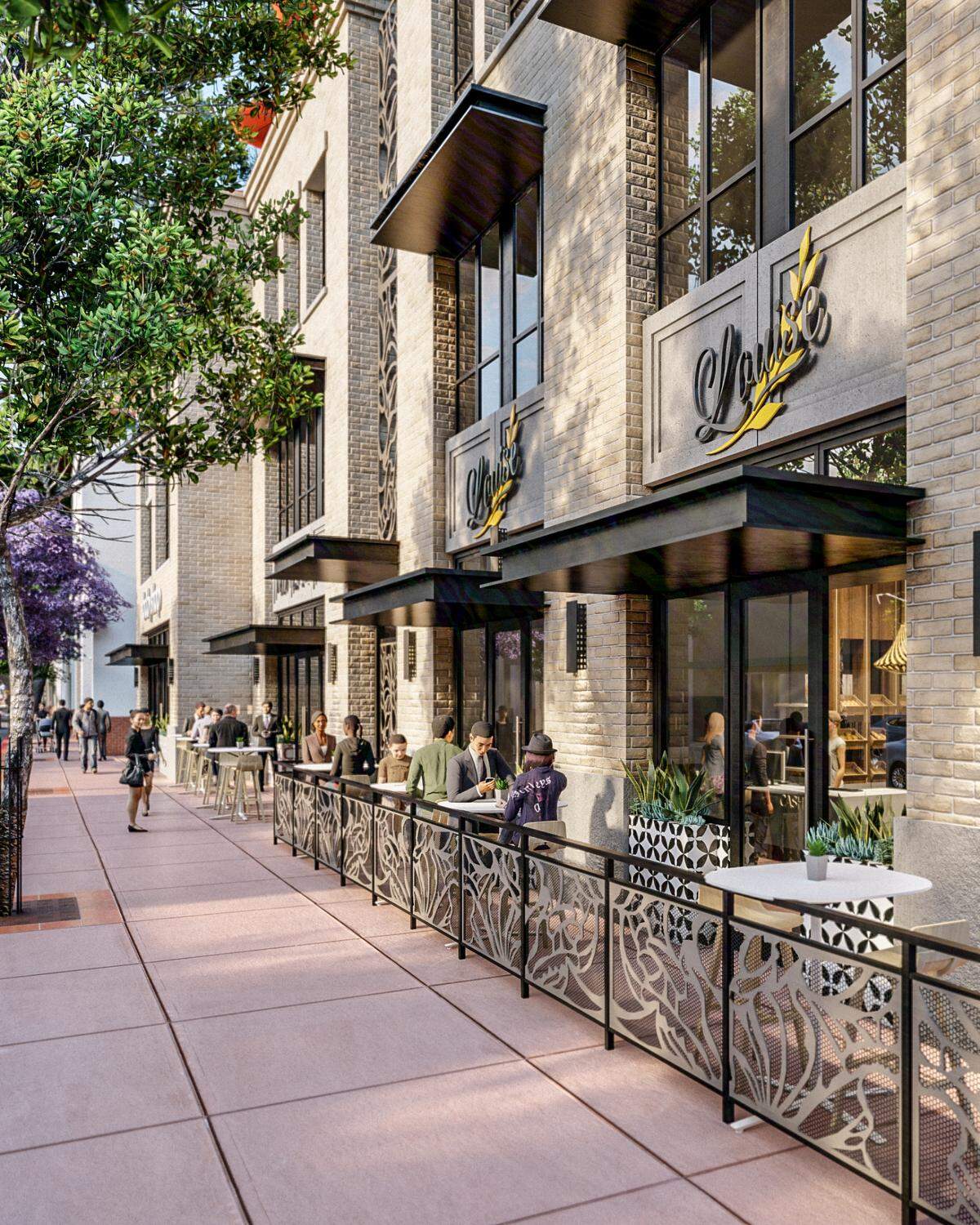 A street scene of the approved 1144 Chorro St. project.