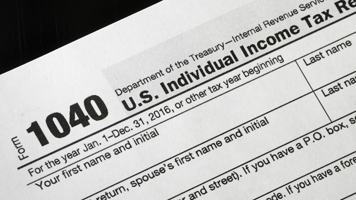 A 1040 tax form.