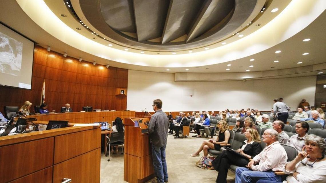 Several San Luis Obispo County residents were on hand at Tuesday’s supervisors’ meeting to make public comments against the removal of hundreds of oaks at a west Paso Robles property managed by Justin Vineyards.