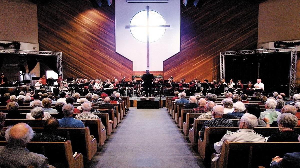 The Atascadero Community band plays a Christmas concert at Atascadero Bible Church.