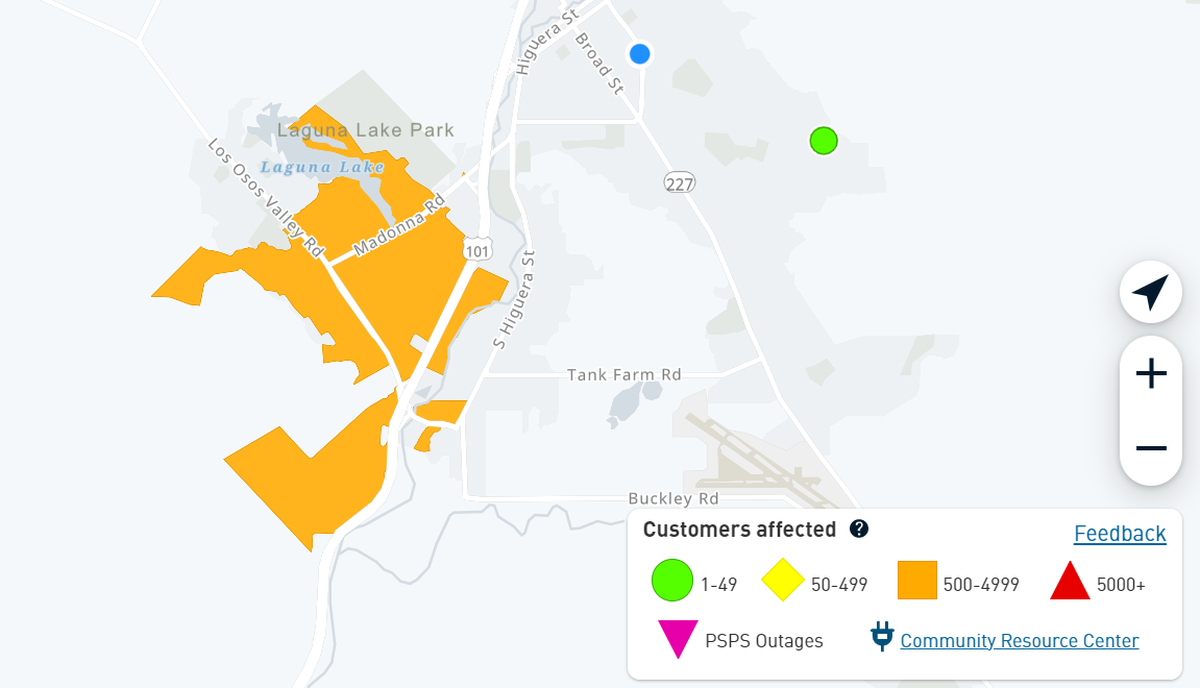 More than 2,000 PG&E customers lost power on Friday, Sept. 16, 2022.