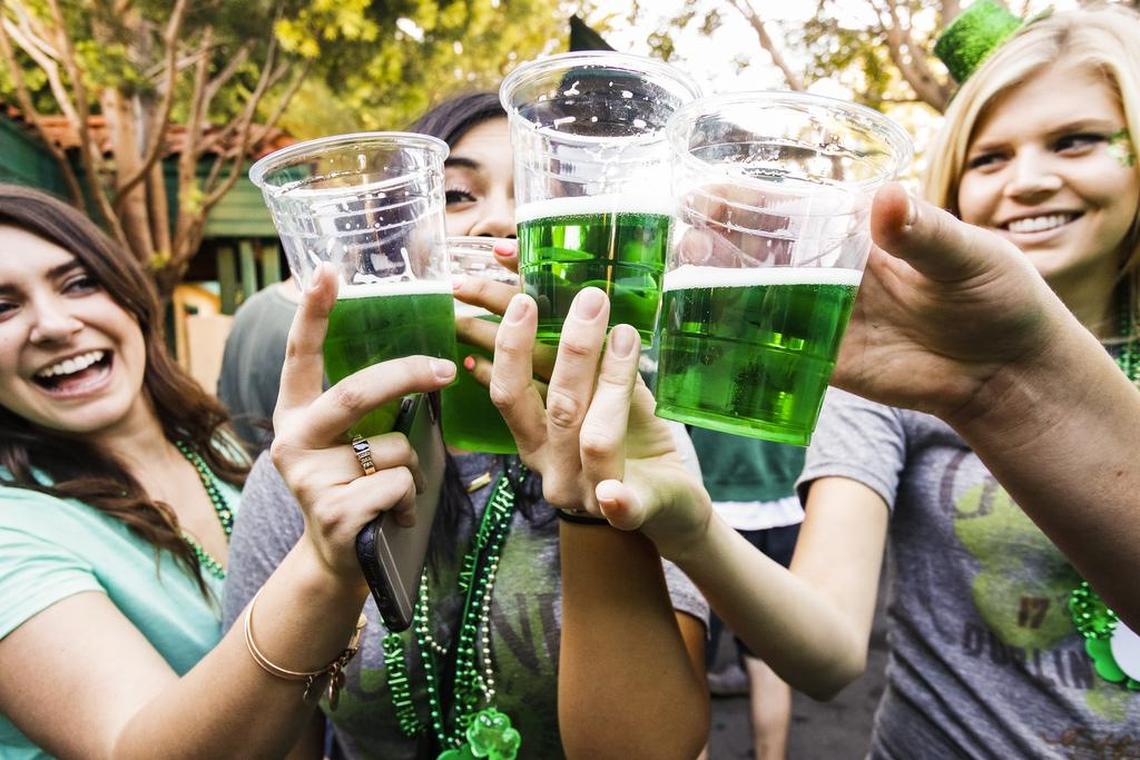 Green beer was on hand at McCarthy’s Irish Pub for St. Patrick’s Day revelers in downtown San Luis Obispo in 2016. The bars were shut down this St. Patrick’s Day and the city extended the order under an emergency proclomation Wednesday, March. 18, 2020, due to coronavirus concerns.