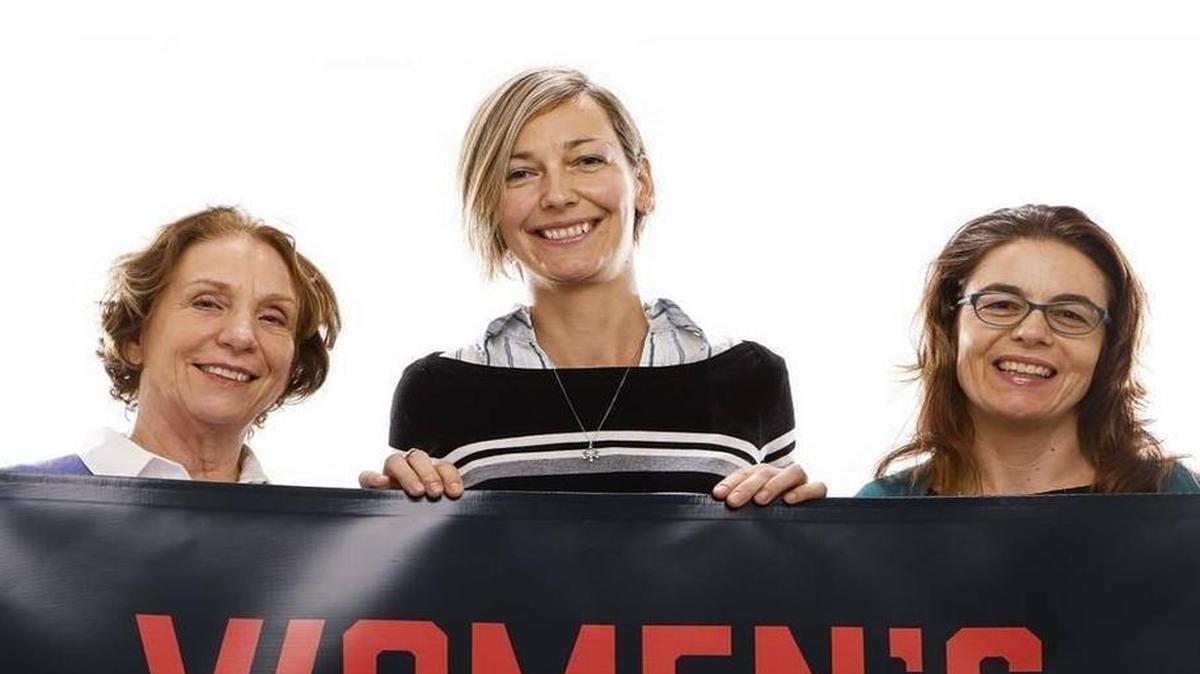 Pat Harris, left, Andrea Chmelik and Dawn Addis, along with Terry Parry and Jen Ford (not pictured), are organizing Women’s March San Luis Obispo, a local march connected to ones planned nationwide. The event expects to draw more than 5,000 and the city of San Luis Obispo is taking extra measures to prepare for the huge crwod.