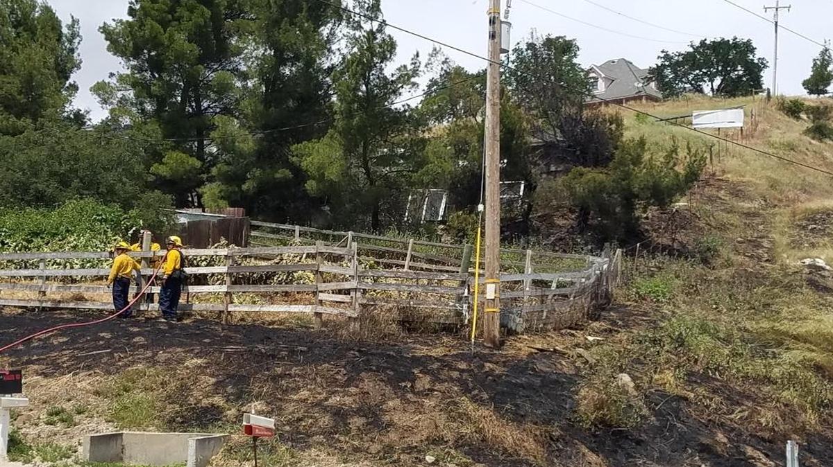Crews extinguished a 3.8-acre fire along Vine Street in Paso Robles on Wednesday, April 26, 2017.
