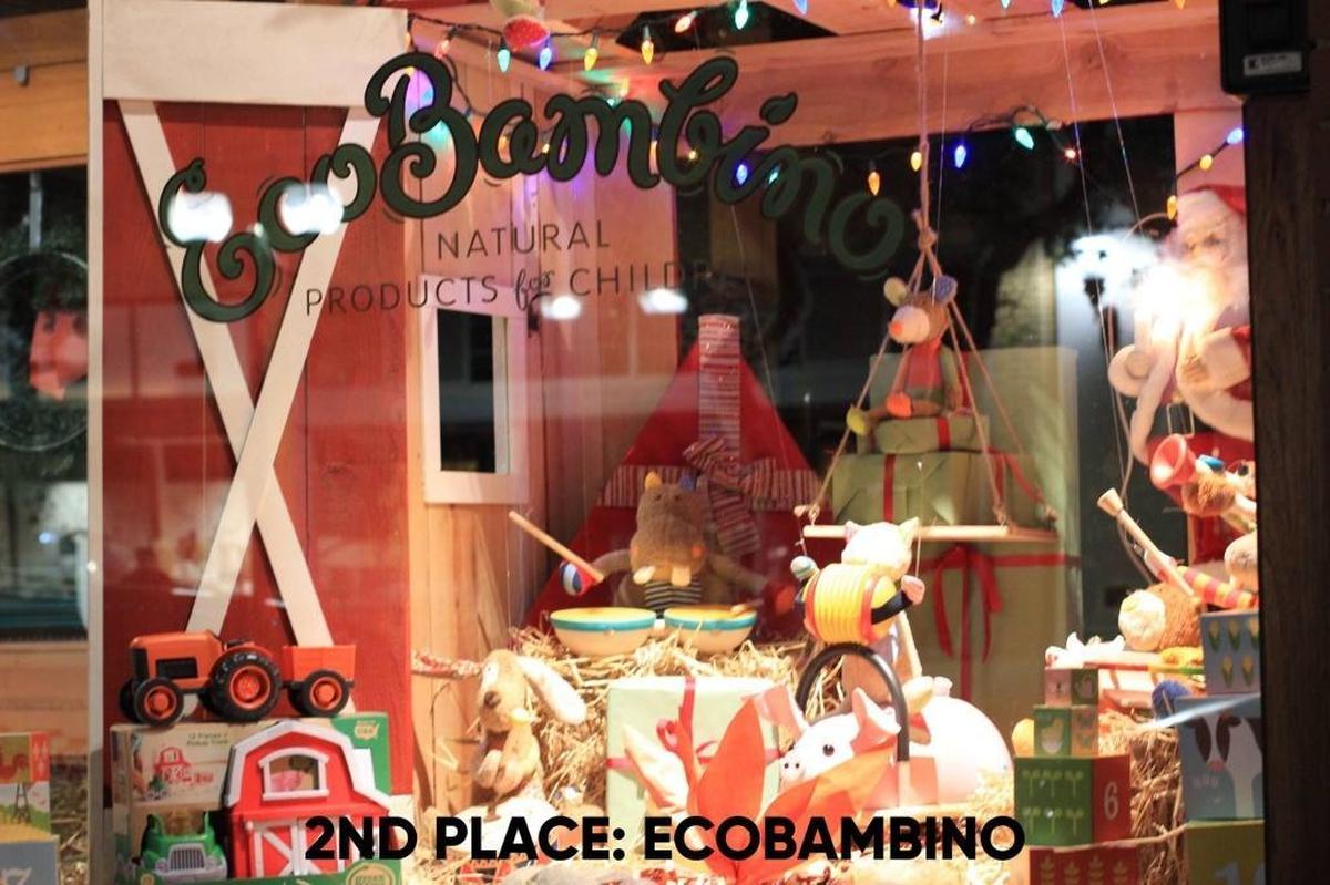 EcoBambino won second place in Downtown SLO’s annual holiday window contest.