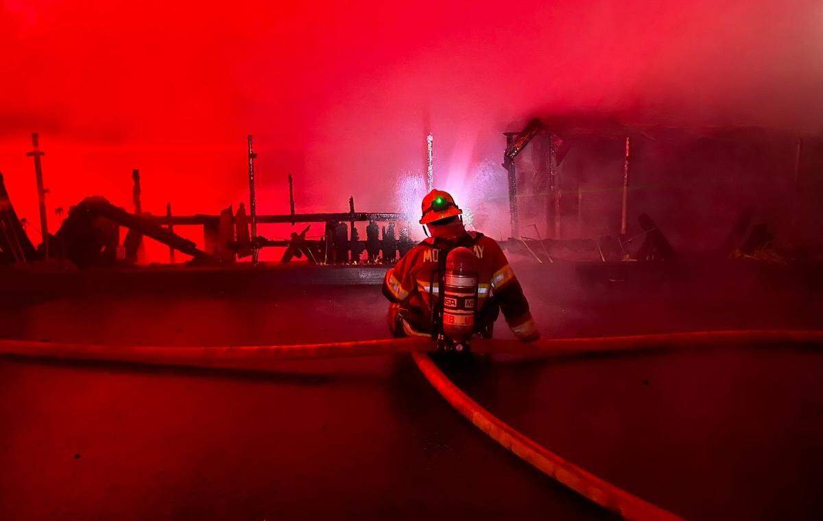 One person died in a fire that burned a home in the 500 block of Kings Avenue in Morro Bay early Saturday morning, July 27, 2024.
