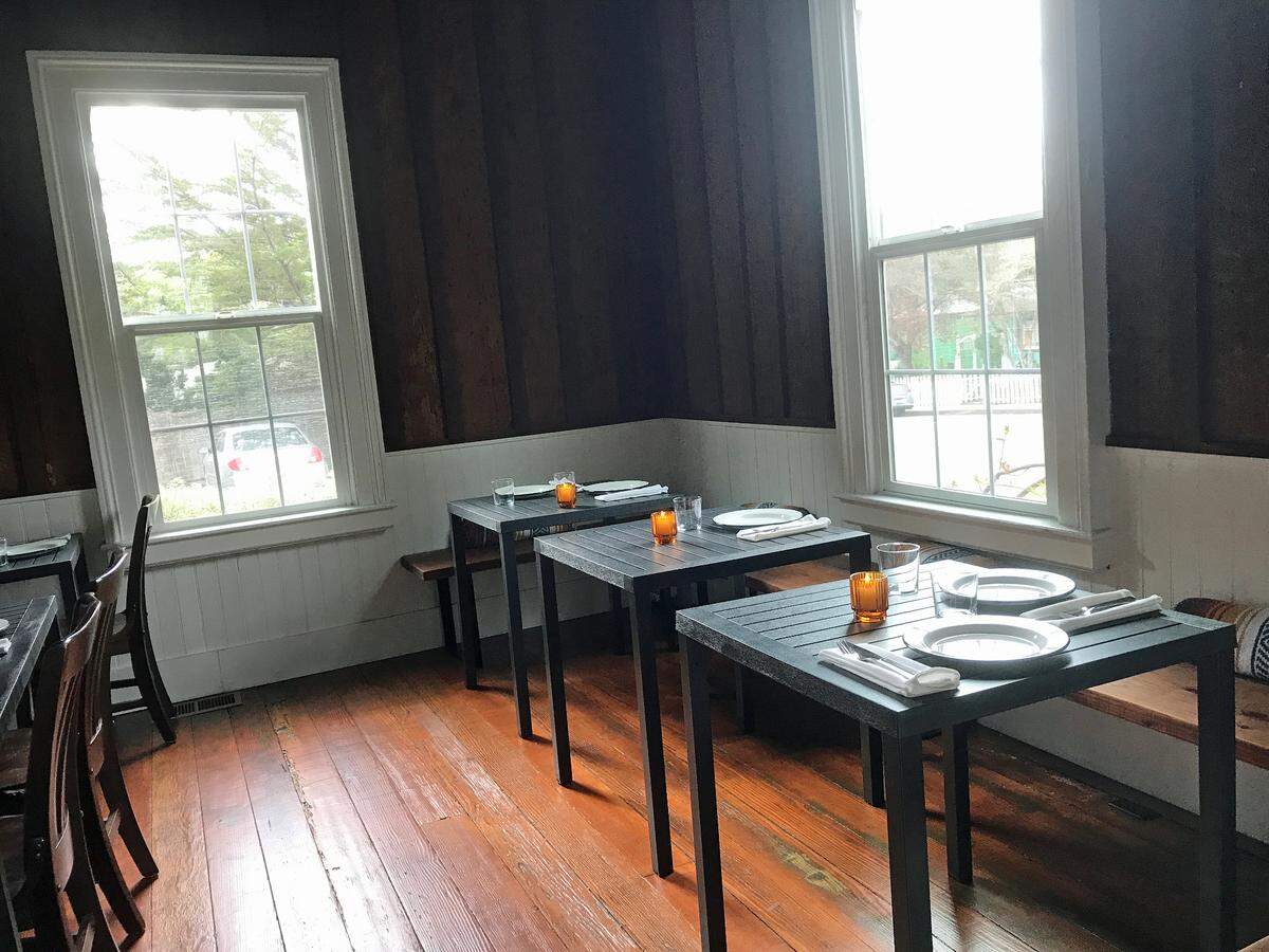 The Bright Room is one of three small dining areas at Brydge restaurant in Cambria. Each one is named for a former owner or resident of the historic building, located at 4286 Bridge St.