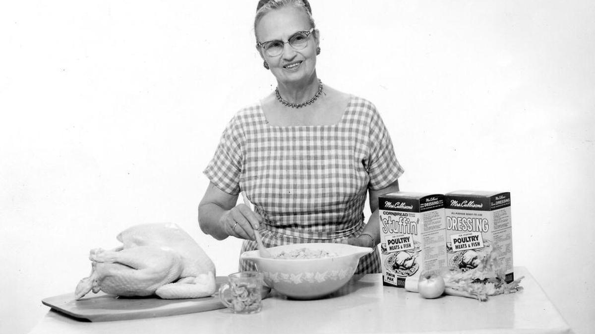 Sophie Huchting Cubbison started selling her boxes of stuffing mix in 1948 after making the dish for her family and friends for years, using leftover crumbs from her Melba toast baking.