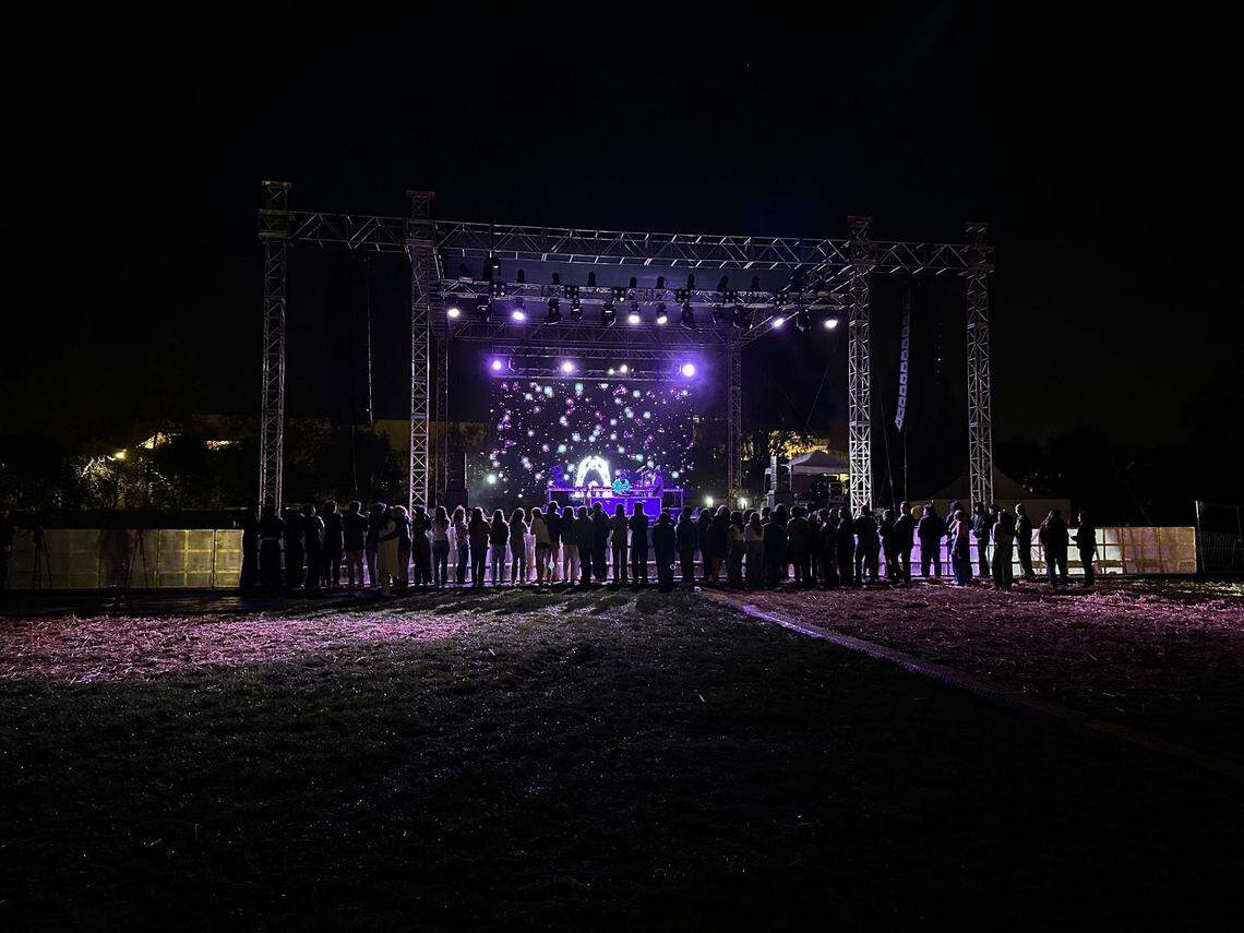 Cal Poly hosted an early morning music festival featuring EDM artists Zhu and Galantis on campus in hopes of drawing students out of the streets on St. Fratty’s Day, March 15, 2025.